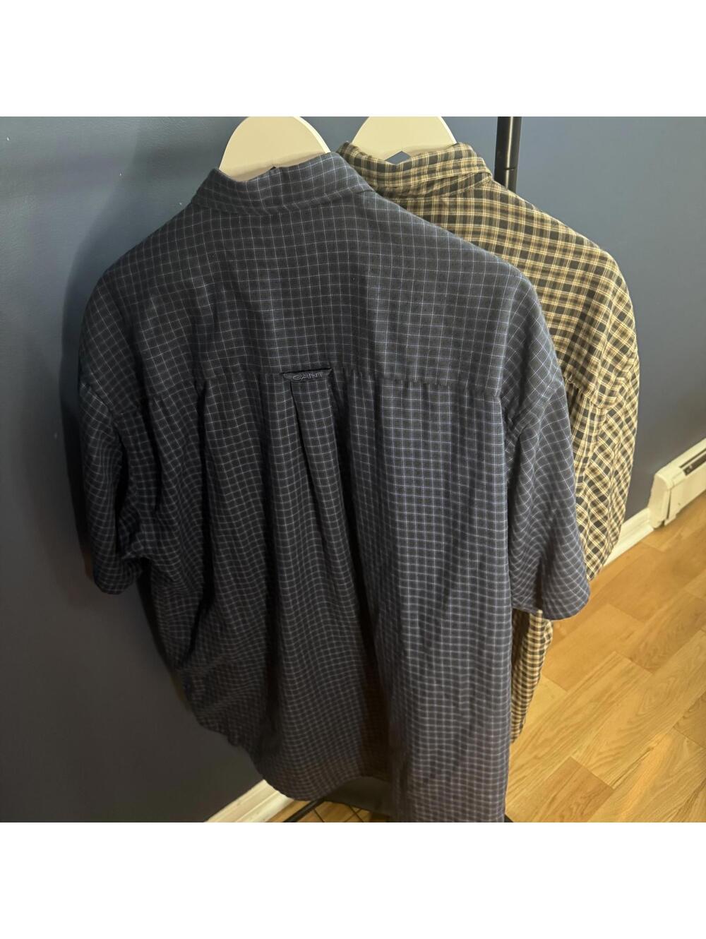 Gant Plaid Button Down Shirt Bundle XL Blue & Brown Casual Long Sleeve - Picture 3 of 8